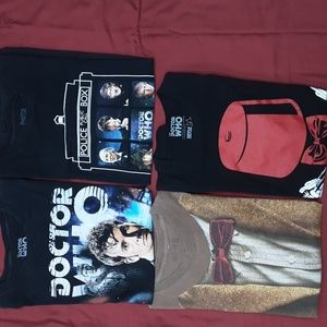 Vintage Lot of 4 Doctor Who Ripple Junction Tee Shirts L & XL